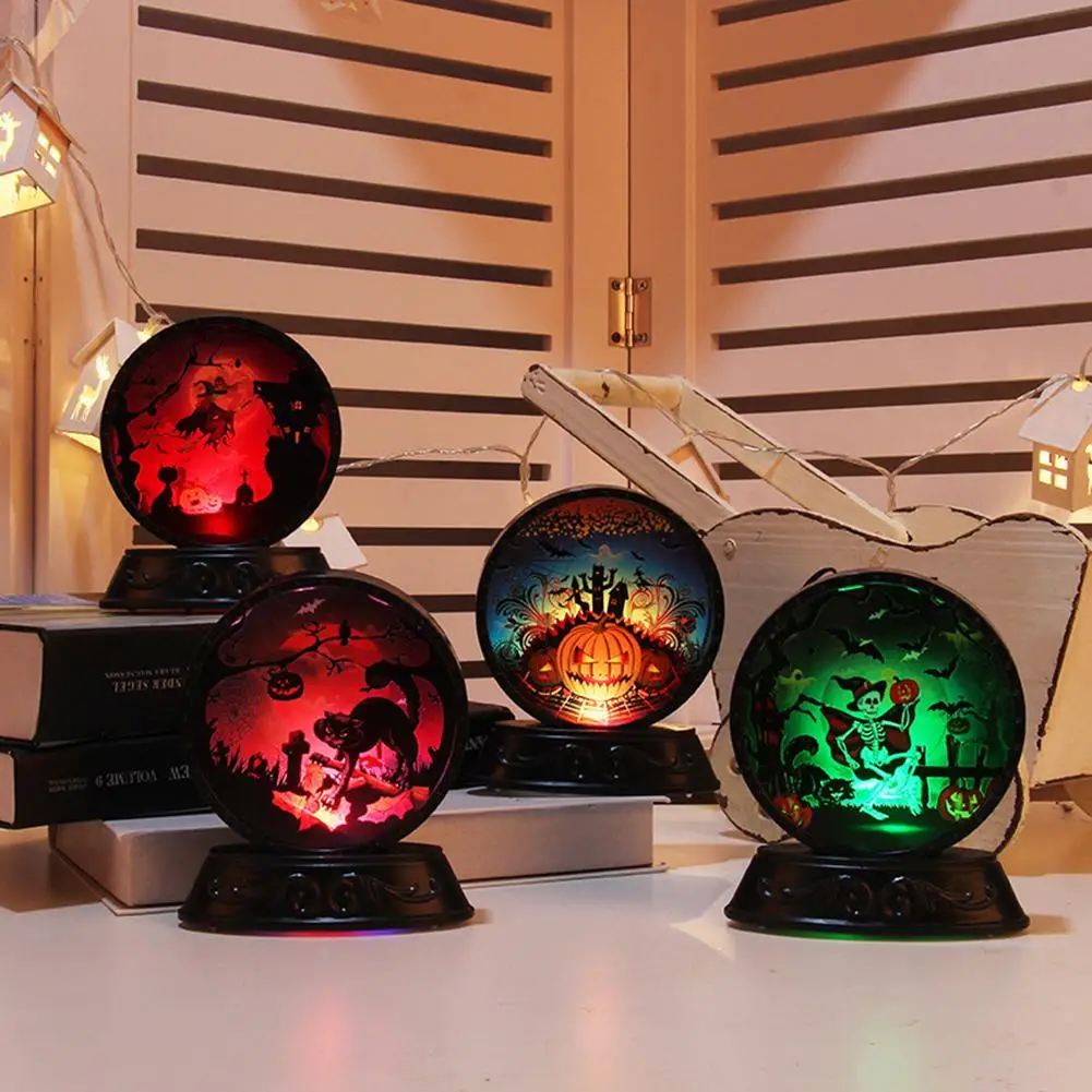 Светодиодный ночсветильник в виде тыквы с привидениями на Хэллоуин лампа для KTV