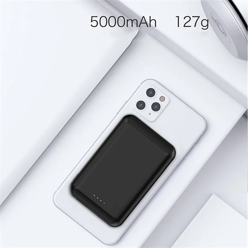 

Magnetic external battery for Magsafe mobile power bank Iphone 12 12pro 12 mini magnetic wireless charging PD20W fast charger 5W