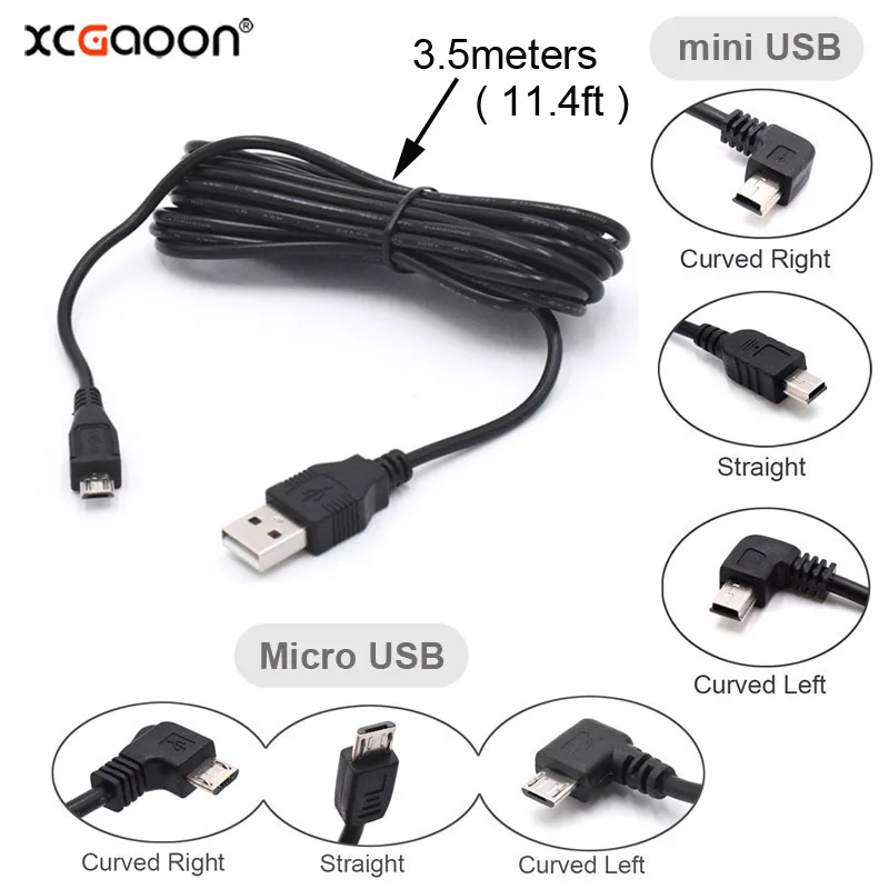 

Кабель питания XCGaoon для видеорегистратора, 3,5 м, 5 В, 2 А