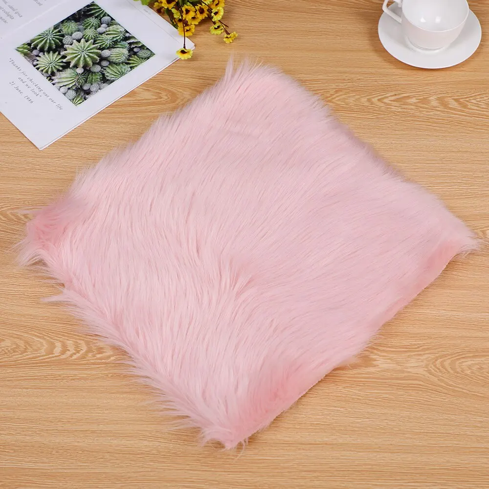 Hot Sale Faux Sheepskin Chair Cover MultiColors Warm Hairy Wool Carpet Seat Pad Long Skin Fur Plain Fluffy Area Rugs Washable | Дом и сад