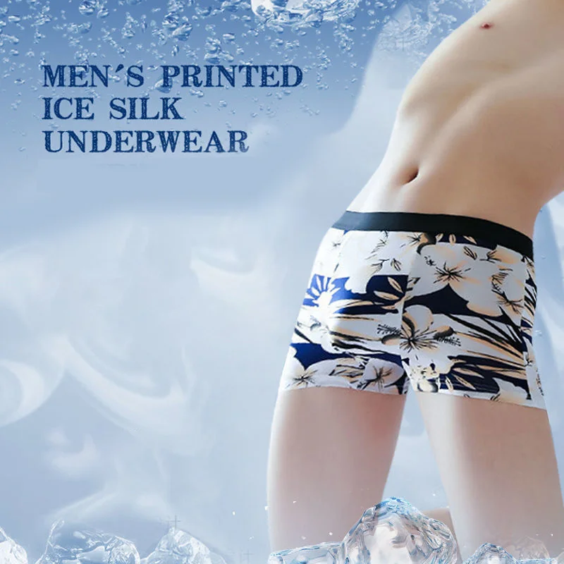 10pcs Men Underwear Boxers Shorts Ice Silk Underpants Summer Cool Shorts Underwear for Man Soft Male Panties Plus Size Boxer