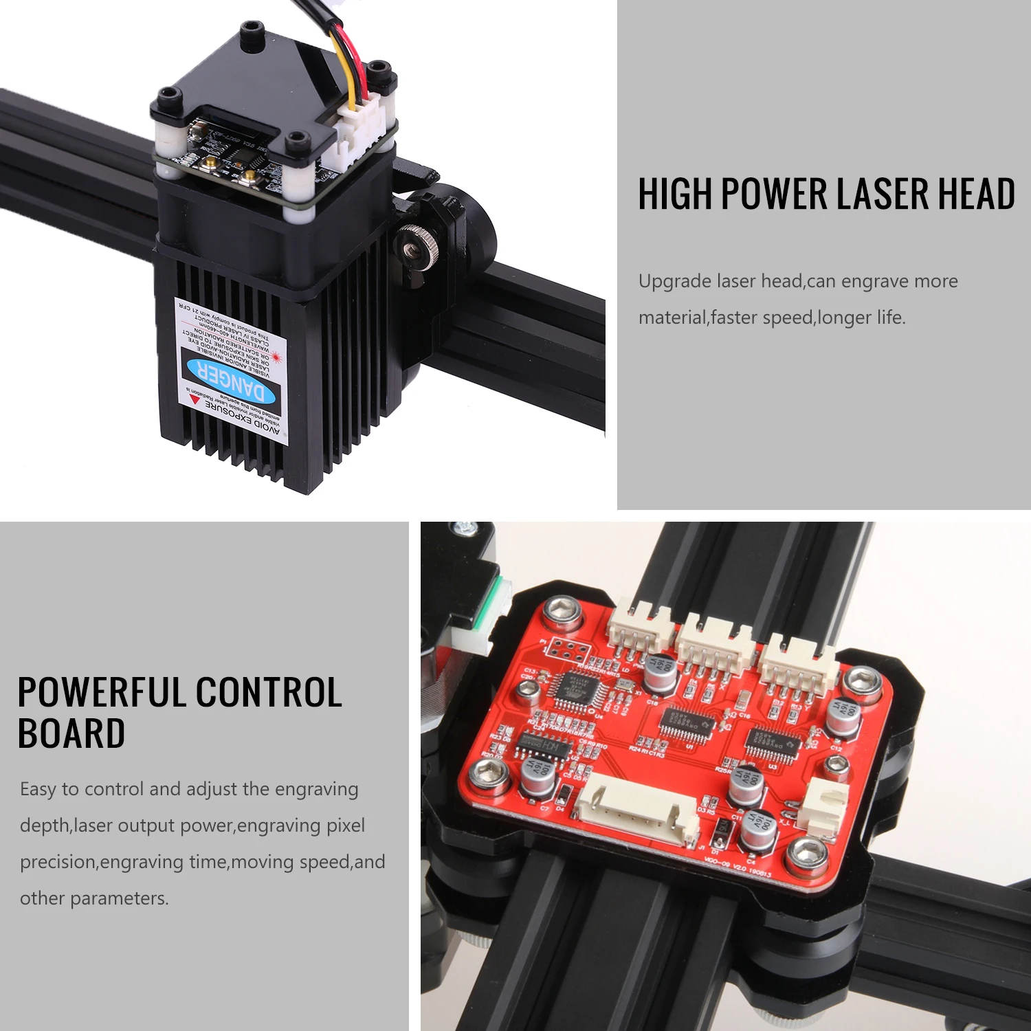 2 3 Вт 20 лазерный гравировальный станок высокоскоростной мини настольный гравер