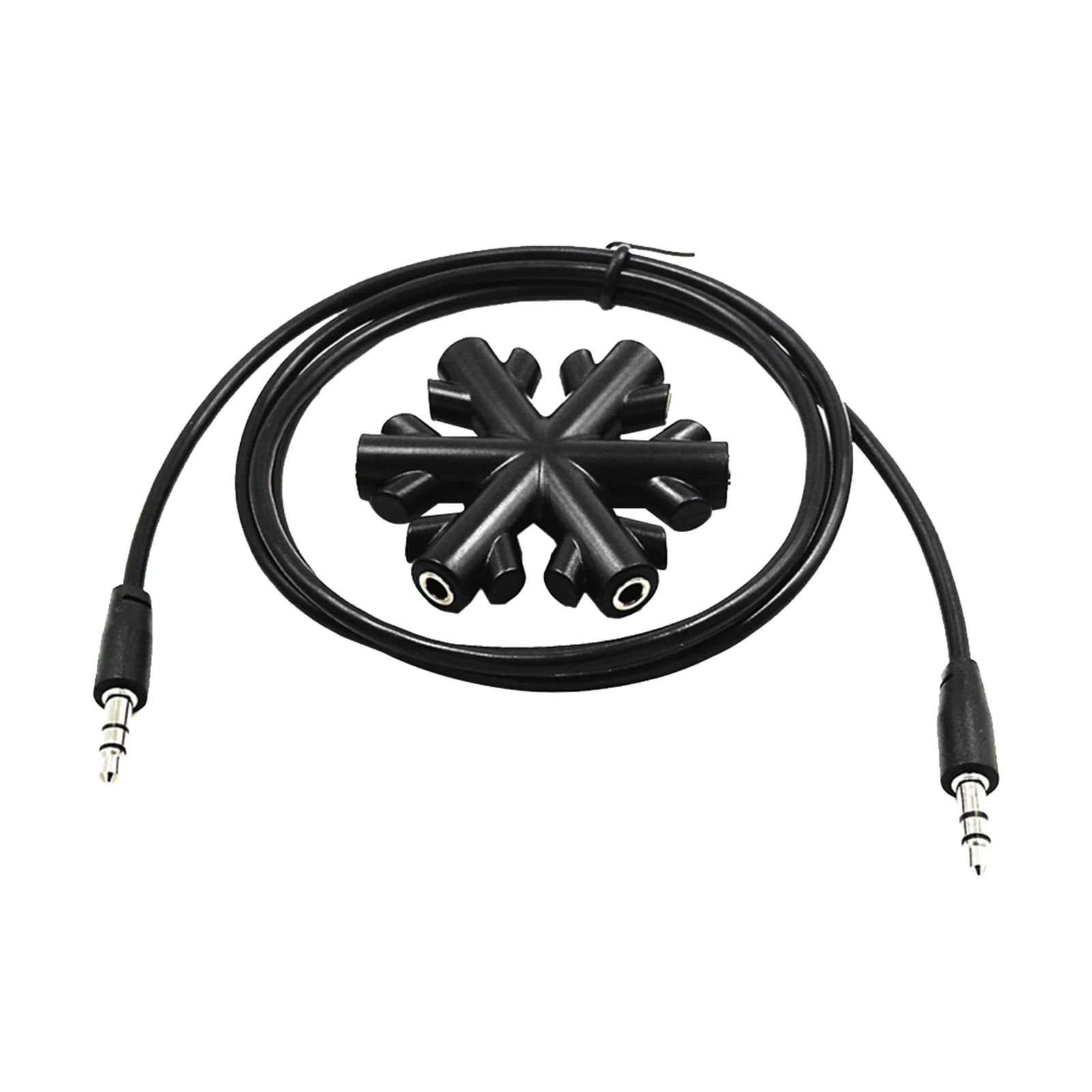 Снежный сплиттер адаптер для гарнитуры 1 штекер на 5 портов гнездо стерео музыка 3