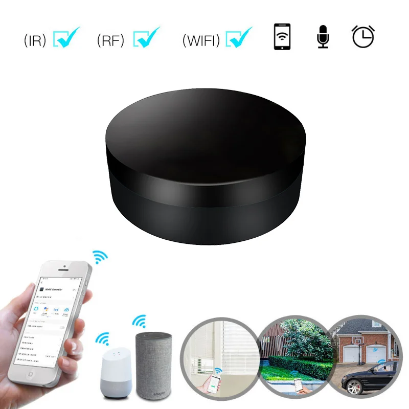 

TUYA Smart Home Wifi Ir Rf Remote Control Support Learning RF 433mhz Infrared Remote Control Compatible With Alexa Google Home