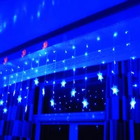 new led snowflake string light christmas curtain fairy light outdoor waterproof icicle lamp for party wedding holiday decoration