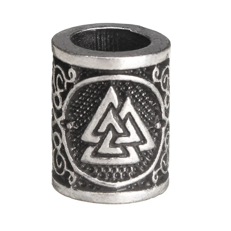 5 шт. винтажные старинные серебряные волосы коса борода Дред бусины кольца трубка