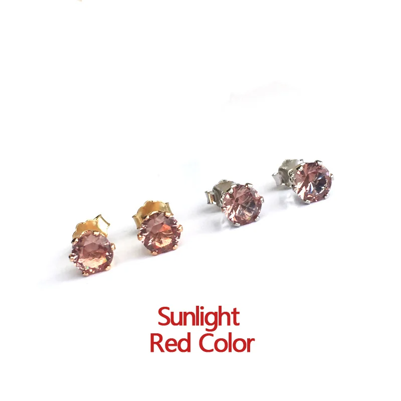 CSJ созданные диаспоры зултанит серьги-гвоздики драгоценный камень серебро
