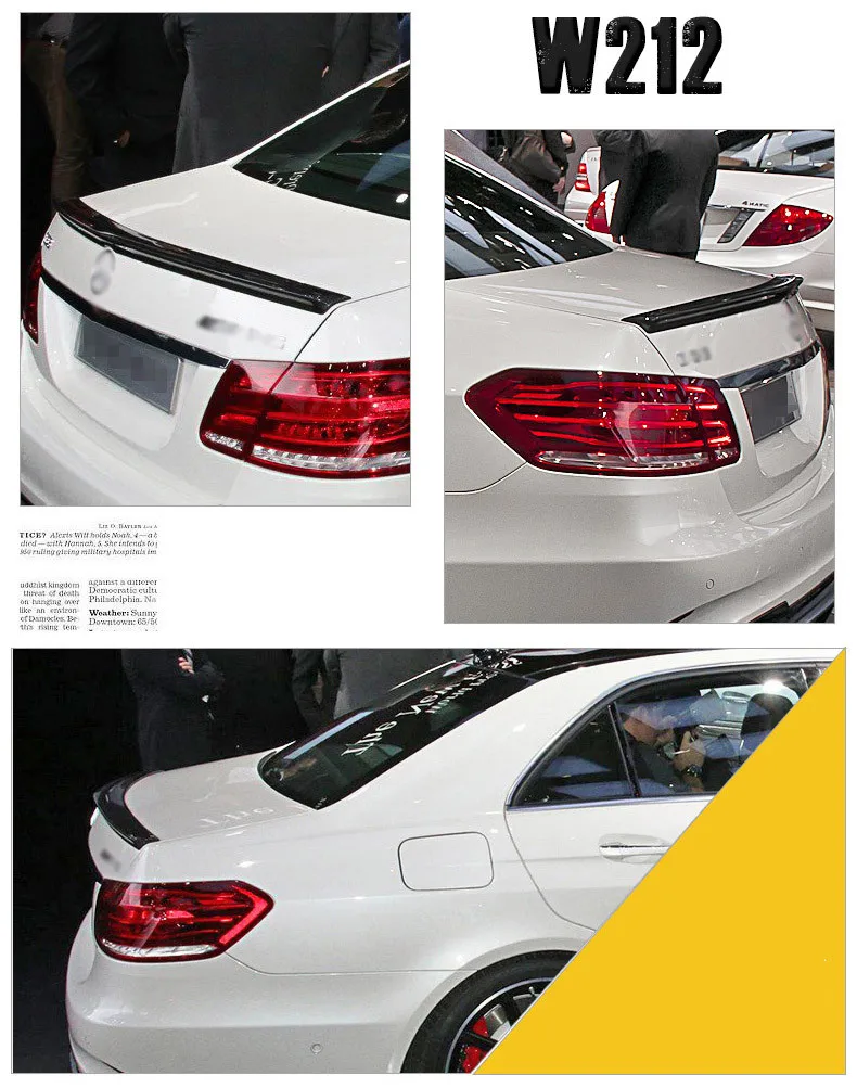 Спойлер для багажника Mercedes Benz E Class W212 E200 E260 E300L 2012-2015 спортивный | Автомобили и