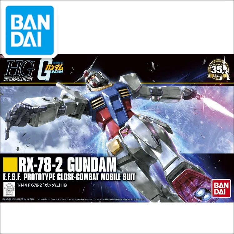 Японский Bandai HG 1/144 воина гундама модель RX-78-2 готов Pleayer одному мобильному костюм