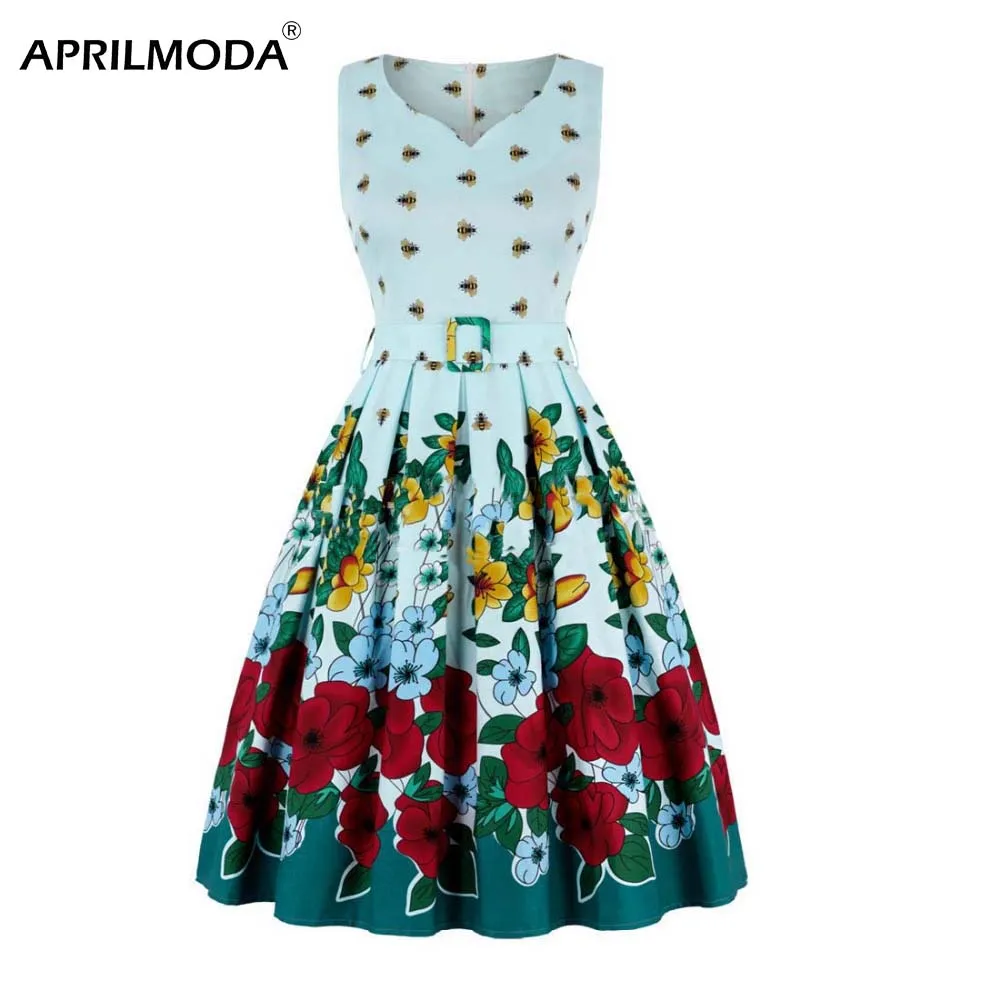 Женское винтажное платье в стиле рокабилли 50 х годов вечерние V образным вырезом