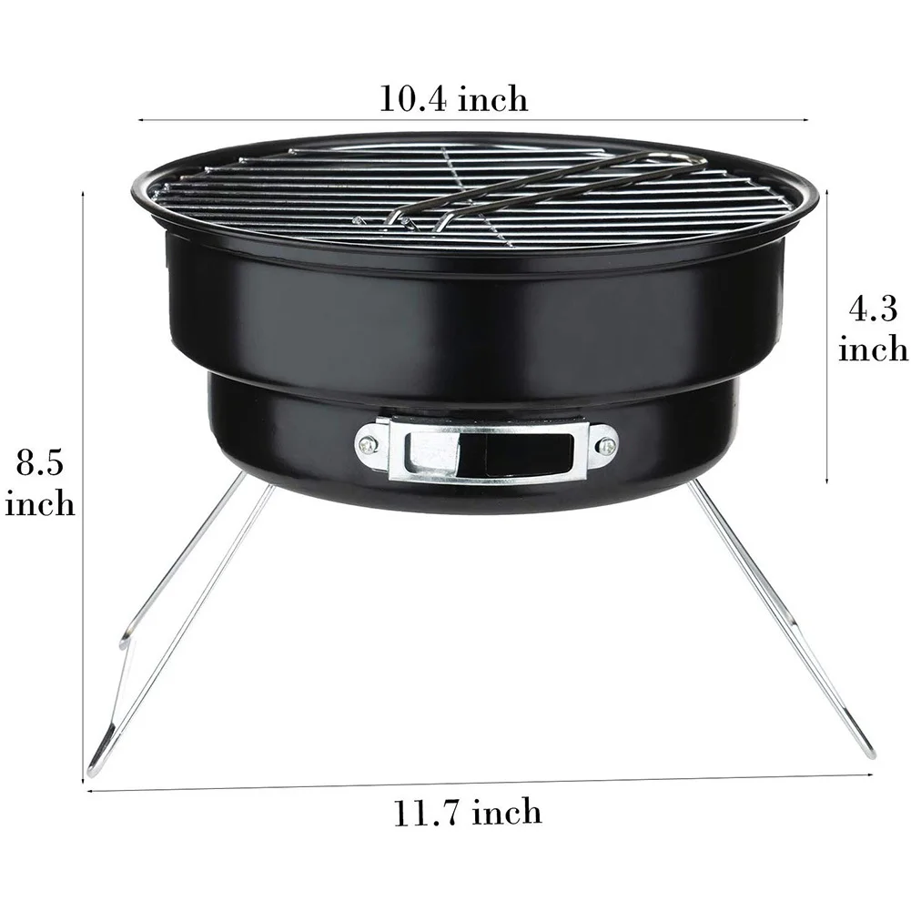 Портативная древесно угольная печь складной легкий гриль для барбекю маленький