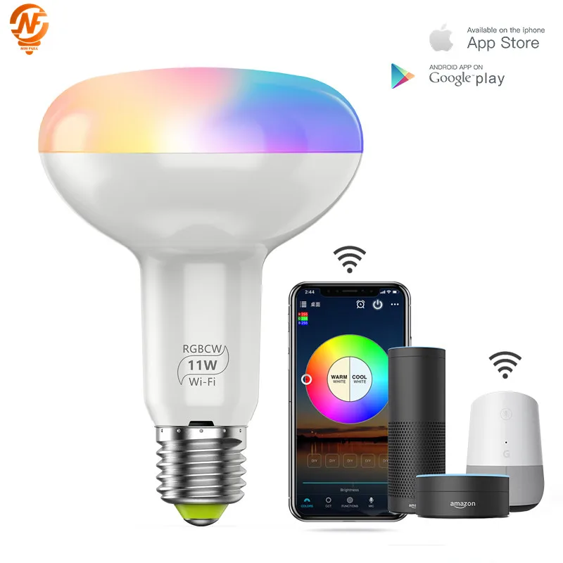 

WiFi Smart Light Bulb 110V 220V E27 Dimmable LED Lamp App Operate Alexa Google Assistant Control Wake up Smart Lamp Night Light