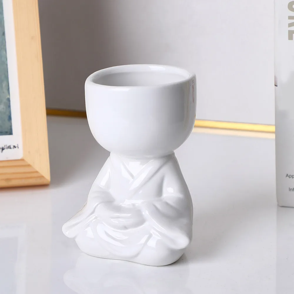 

Vase Flower Pots Ornament Planter Modeling Sculpture Doll Ornaments Ceramics Ceramic Garden Decoration Desktop Creativity Vases