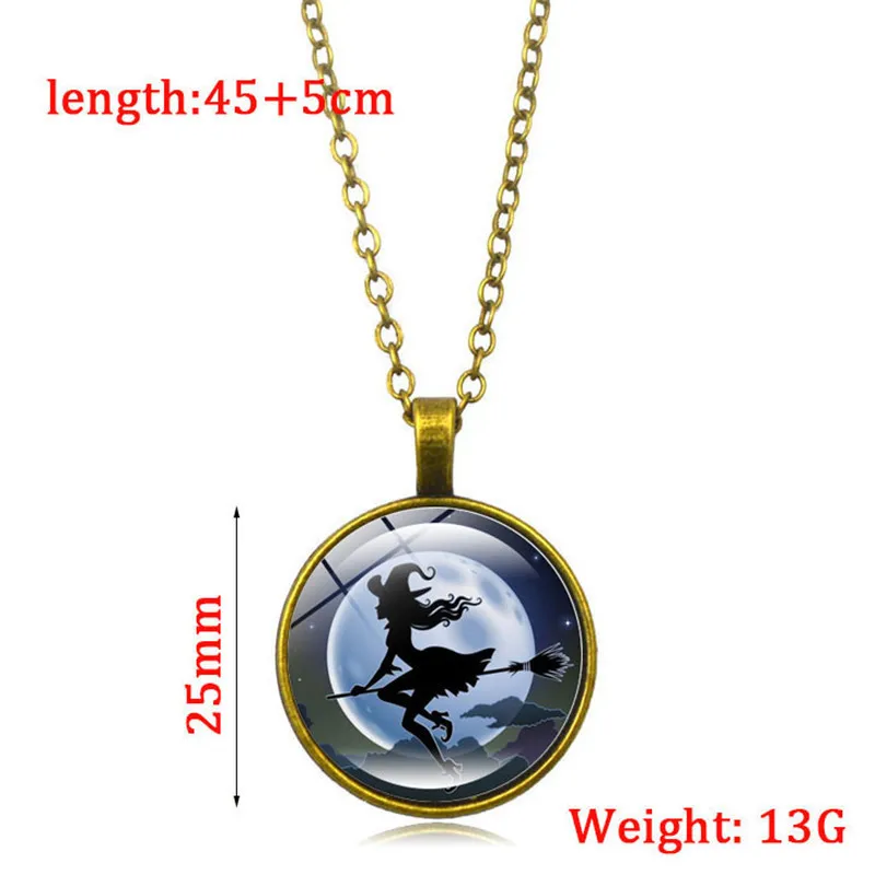 Кулон с изображением ведьмы паука летучей мыши кошки тыквы ожерелье подарок на
