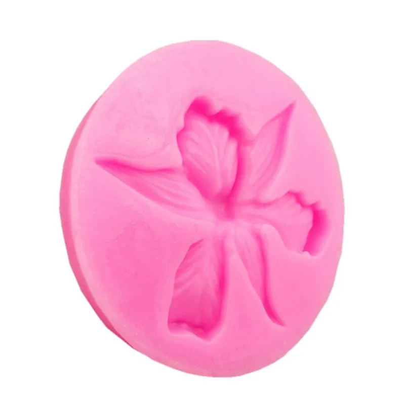 3D формочка из силикагеля в форме орхидеи тисненые мягкие конфеты шоколадные