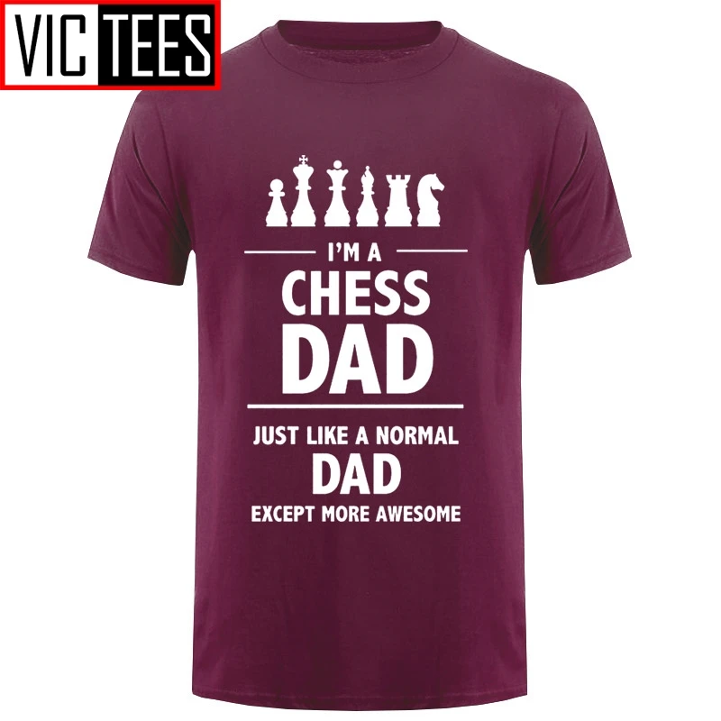 Мужская Новая футболка модная бесплатная доставка я шахматный папа новинка