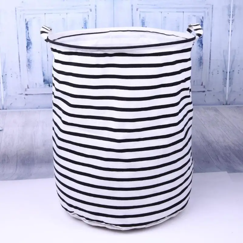 Portable Waterproof Folding Laundry Basket Canvas Clothes Storage Baskets Sundries Barrel Kids Toys Holder Organizer | Дом и сад