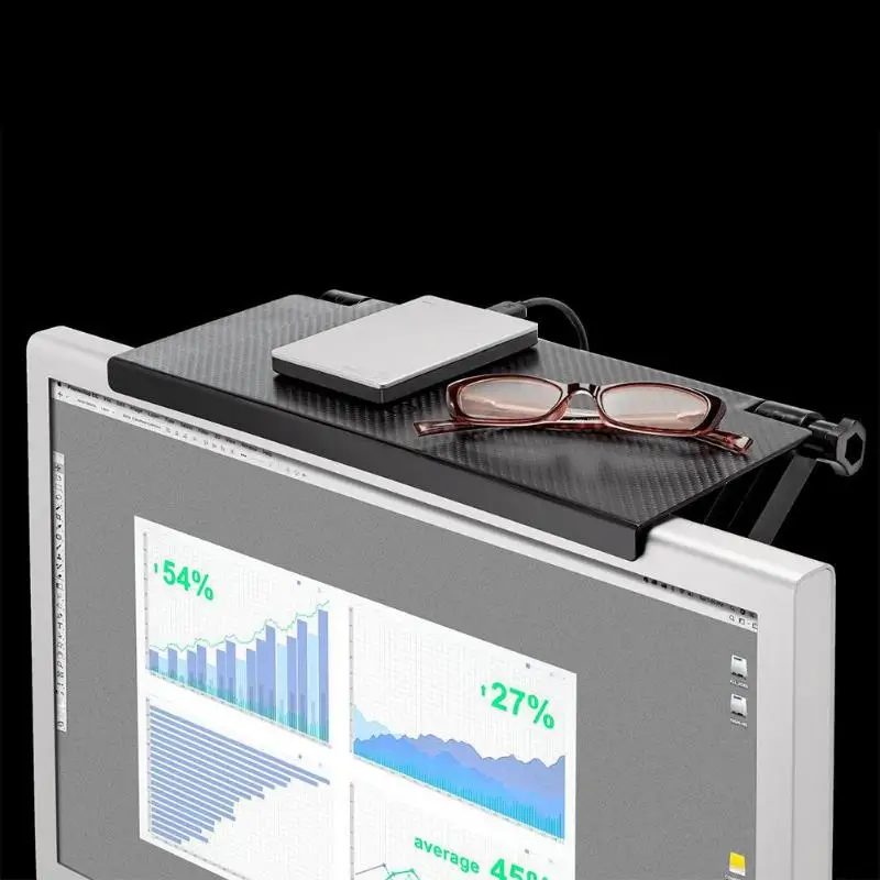 

Портативный компьютерный кронштейн для хранения ЖК-дисплея, складная подставка для экрана, полка для хранения, Настольный Органайзер