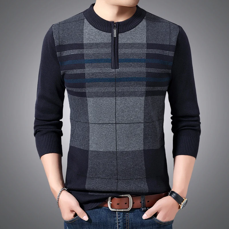 MIACAWOR зимний мужской свитер Повседневный пуловер теплый шерстяной Pull Homme модный