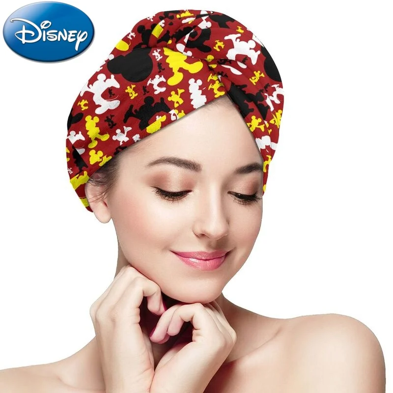 

2022 New Disney Cartoon Woman Dry Hair Cap Super Absorbent And Quick-Drying Shower Cap Towel Cap Wiping Head Towel Headscarf