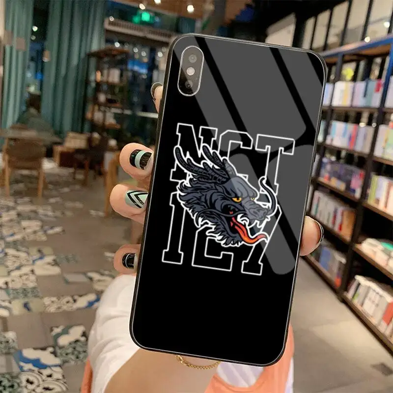 Чехол для iPhone 11 Pro XR XS MAX 8 X 7 6S 6 Plus SE 127 черный закаленное стекло nct 2020 - купить по