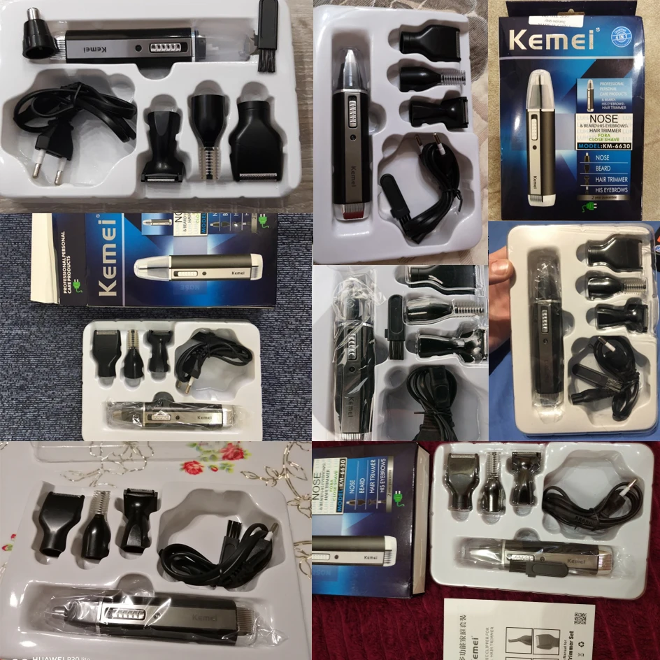 4 в 1 перезаряжаемый электрический триммер для носа волос бороды бровей ушной