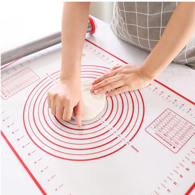 

Large Silicone Kneading Pad Non-Stick Surface Rolling Dough Mat with Scale Kitchen Cooking Pastry Sheet Bakeware Baking Tools