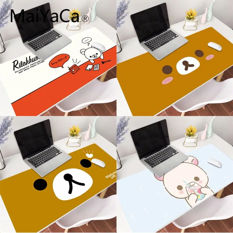 MaiYaCa пользовательский кожаный Korilakkuma Rilakkuma резиновый коврик для мыши игровой