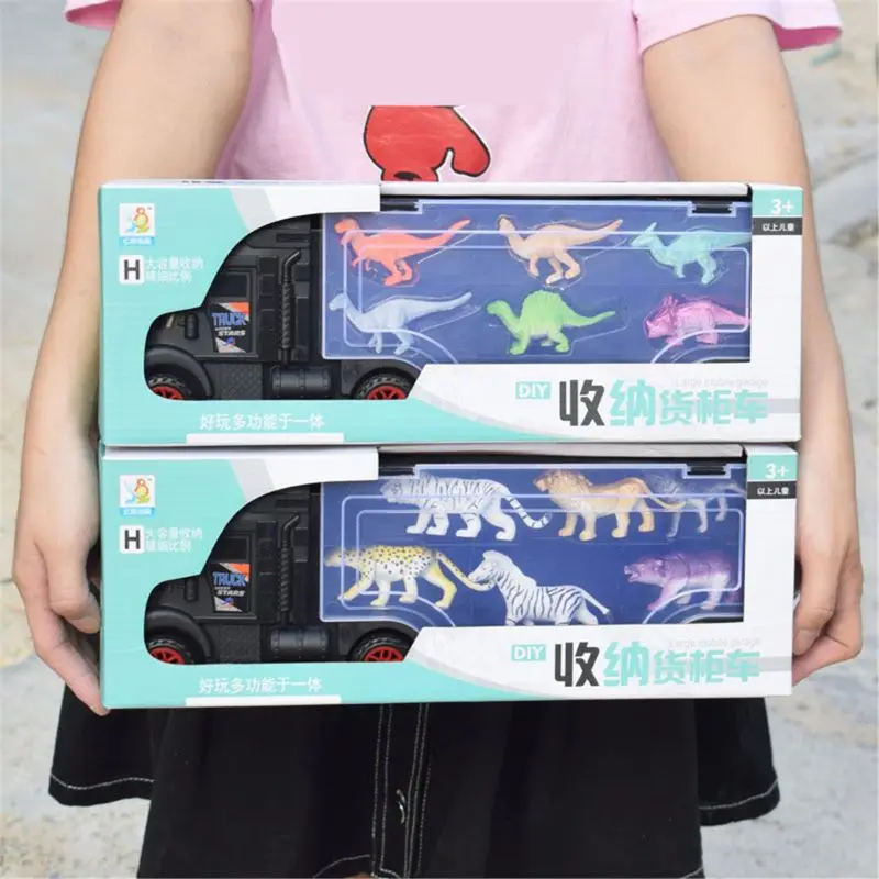 

Dinosaur Transport Car Carrier Toy with 6 Dinosaurs Toys Inside