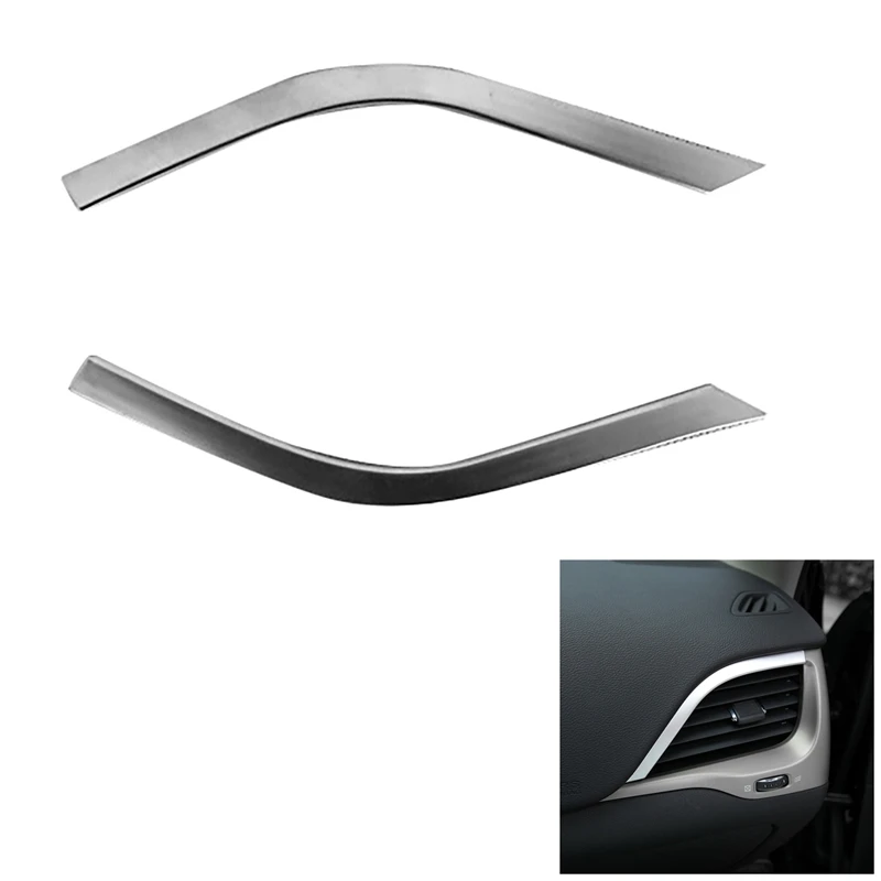

For Jeep Cherokee KL 2014-2018 ABS Chrome Car Upper Side Air Condition Vent Outlet Cover Trim Interior Accessories