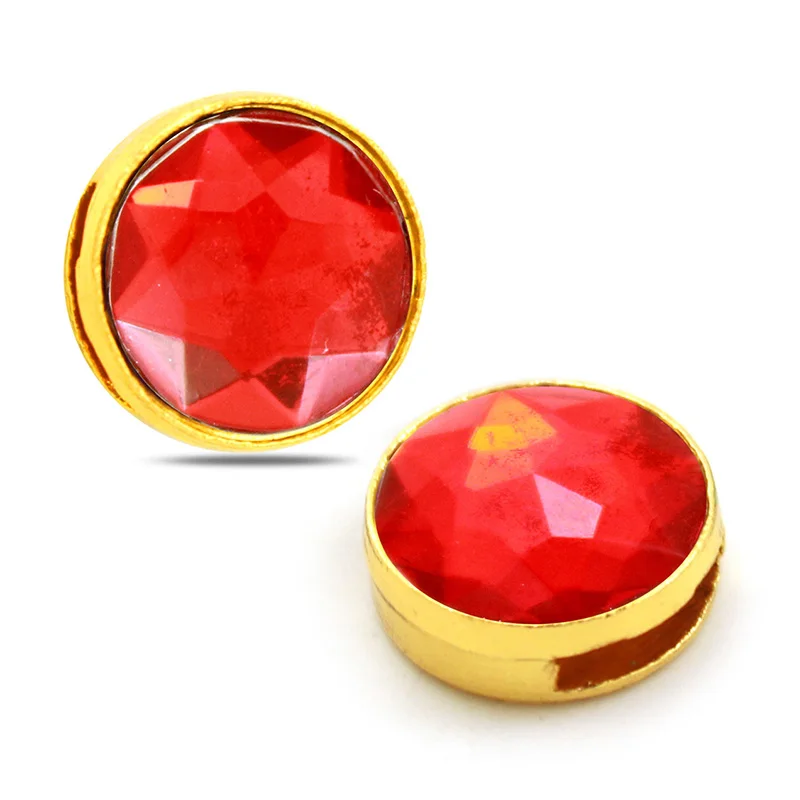 

12pcs/lot Wholesale Colorful 8MM Birthstone Slide Charms Fit DIY Wristband Belt & Bracelet LSSC240