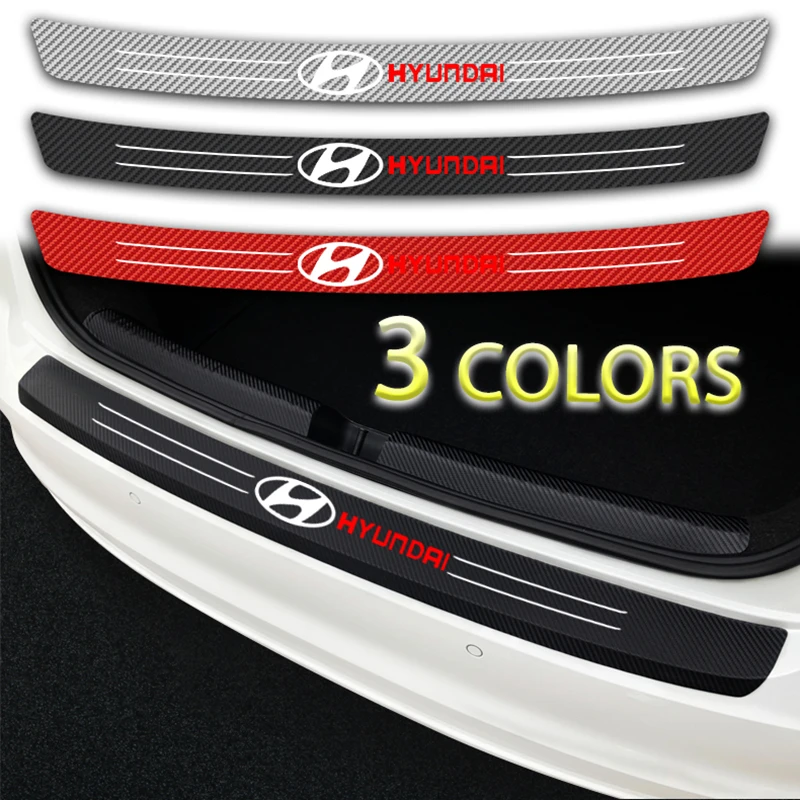 Автомобильный Стайлинг протектор заднего бампера наклейка из углеродного