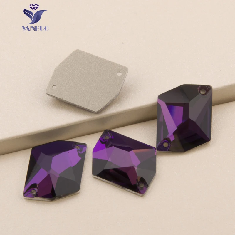Purple Velvet YANRUO 3265, космические Стразы всех цветов, стеклянные кристаллы, пришитые камни, Стразы для одежды - Цвет: Purple Velvet