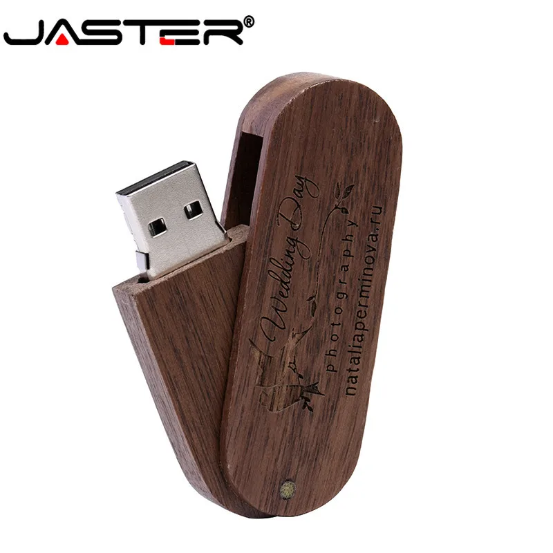 Деревянный портативный USB флэш накопитель JASTER с логотипом под заказ 4 ГБ 8 16 32 64 U