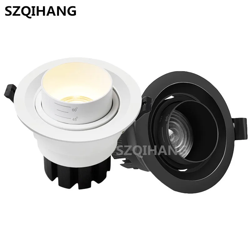 Dimmable Recessed COB LED Downlights 5W/10W LED Ceiling Spot Lights AC85-265V LED Ceiling Lamps Warm Cold White Indoor Lighting.