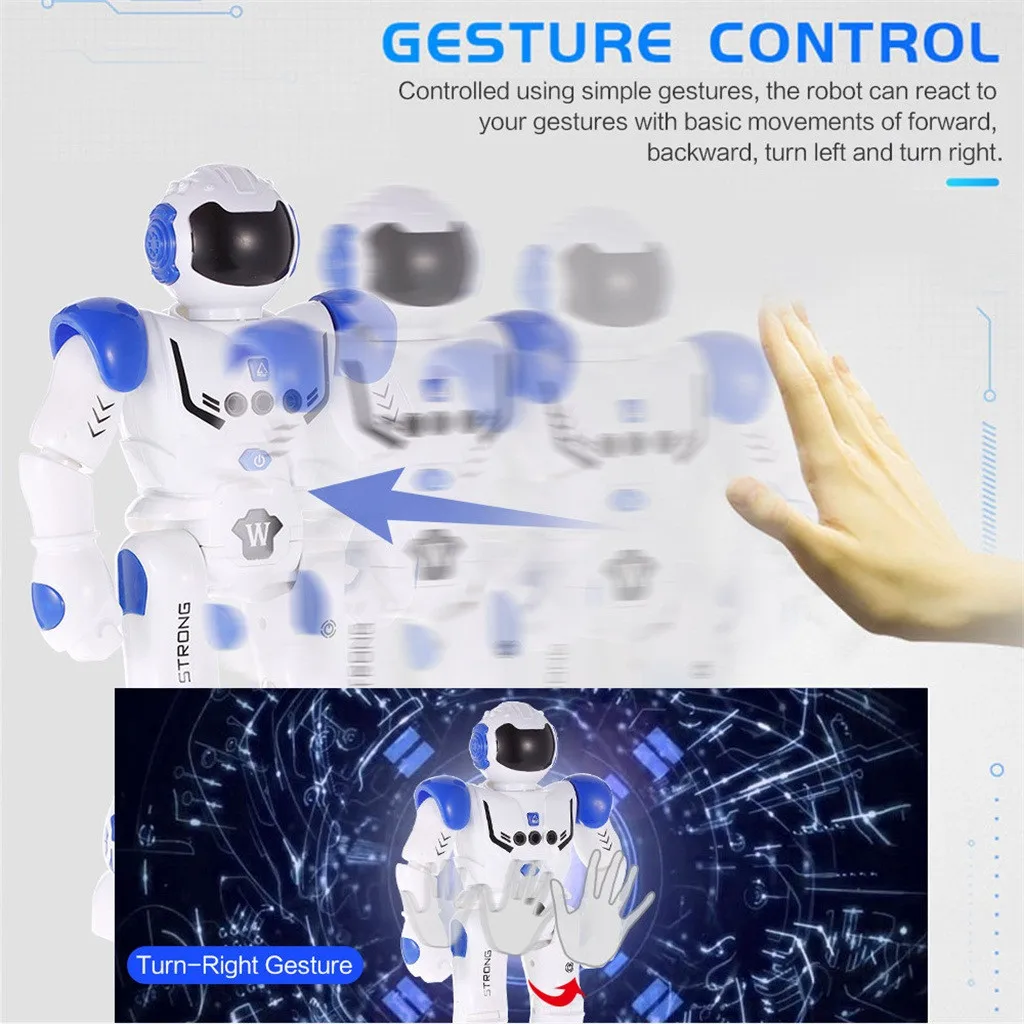 

HT9930 RC Robot Gesture Sensing LED Dancing Robot USB Charging Dancing Toys Robot Control Gift For Kids Children
