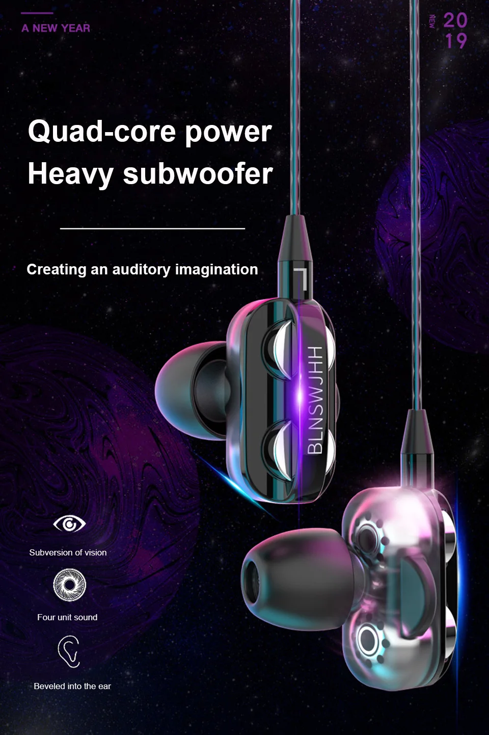 Проводные наушники вкладыши Super Bass 3 5 мм для компьютера iPhone Samsung Xiaomi четыре