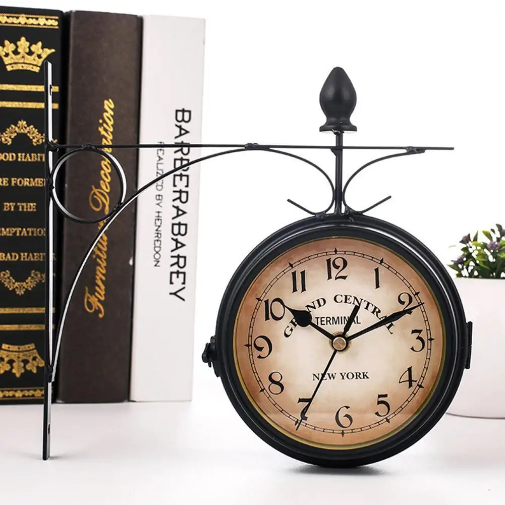 

Outdoor Garden Paddington Station Wall Clock Double Outside Sided Bracket V7O7