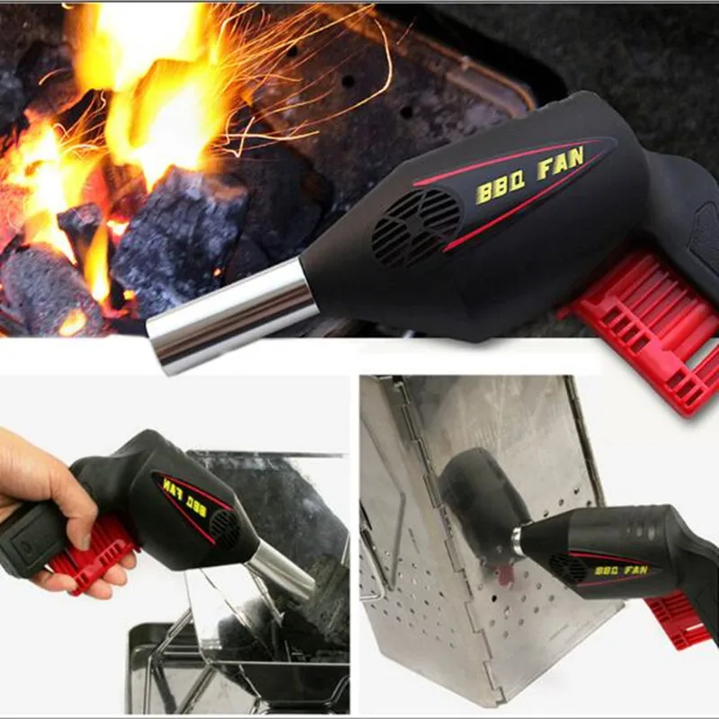 Barbecue Grill Portable Outdoor BBQ Fan Revives Coals Travels Camping Picnic Handy Tool Air Blower Flow Kitchen Cooking | Дом и сад