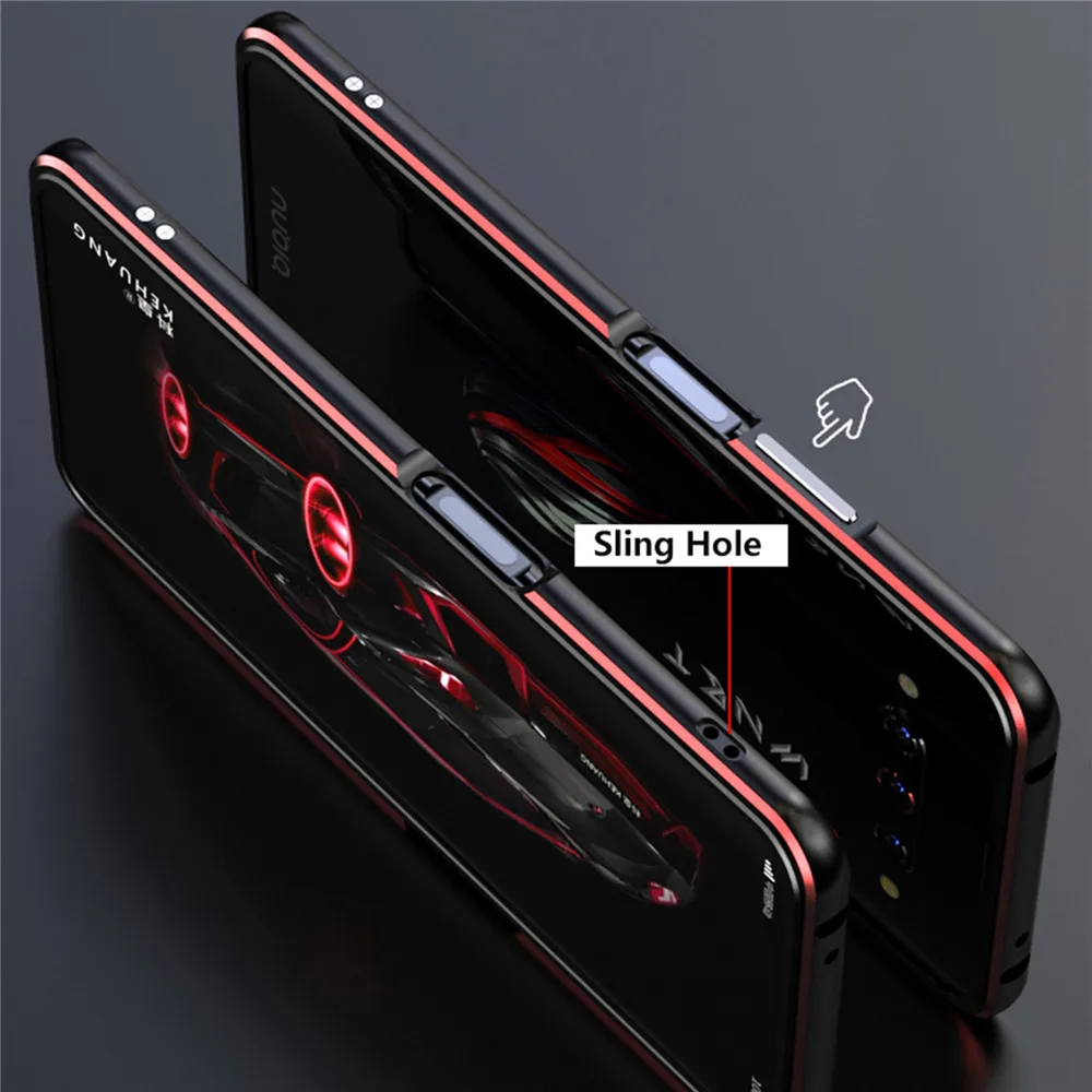 Жесткий чехол для телефона ZTE Nubia Z20 с металлической оправой противоударный