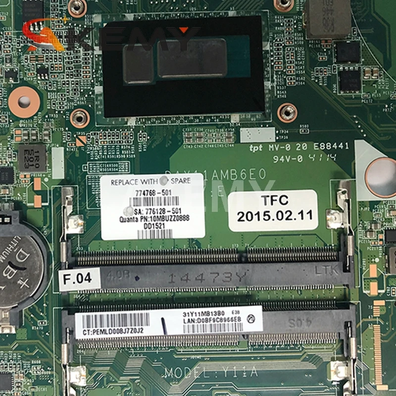 DAY11AMB6E0 для HP павильон 15-P I7-4510U материнская плата ноутбука SR1EB DDR3 | Компьютеры и офис