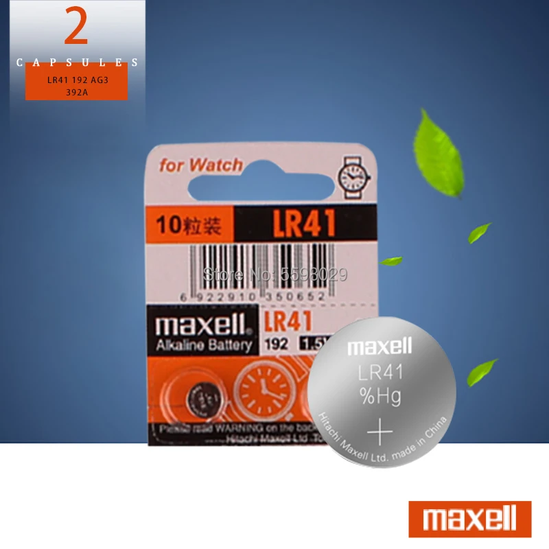 2 шт./лот 100% оригинальный SR41 AG3 G3A L736 192 392A для Maxell LR41 аккумулятор кнопочного типа 1 5