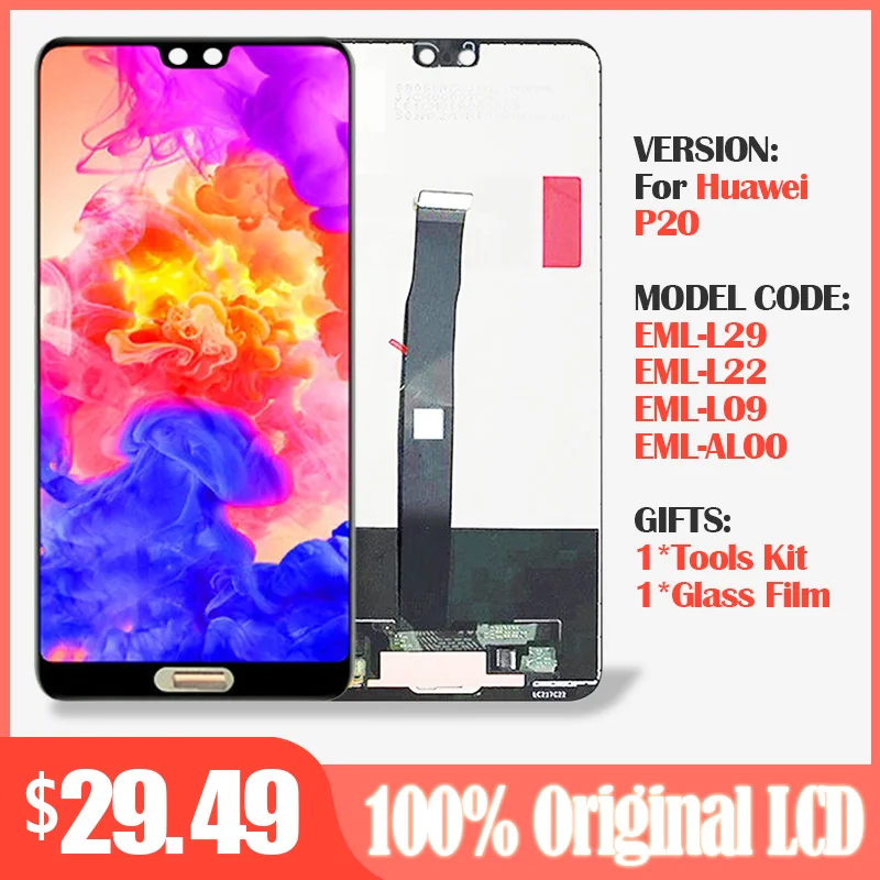 ЖК дисплей 5 8 дюйма для Huawei P20 экран сенсорный дигитайзер в сборе EML L29 L22 L09 AL00