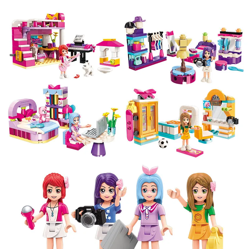 

Enlightenment Building Blocks Girl Room Bedroom Children Small Particles Assembled Educational Toys 6-8 Years Old Model Gift