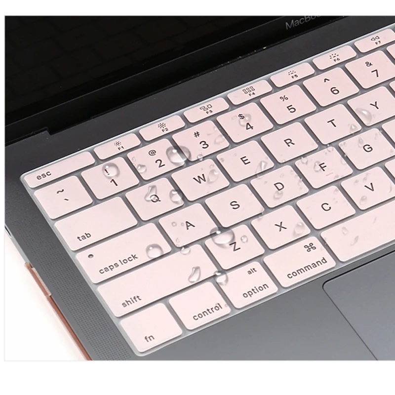 Чехол для клавиатуры ноутбука EU US-Enter Macbook Air 13 A2337 A2179 силиконовая цветная