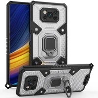 magnetic metal stand armor shockproof case for poco x3 nfc redmi 9c 9a note 9 10 pro mi 10s 11 ultra lens protection back cover