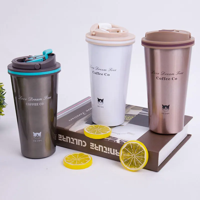 500 мл термос кружка кофейная чашка с крышкой Термокружка уплотнение нержавеющая