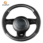 Углеродное волокно кожа черный кожаный чехол рулевого колеса автомобиля для Audi A1 8X A3 8V Sportback A4 B8 Avant A5 8T A6 C7 A7 G8 A8