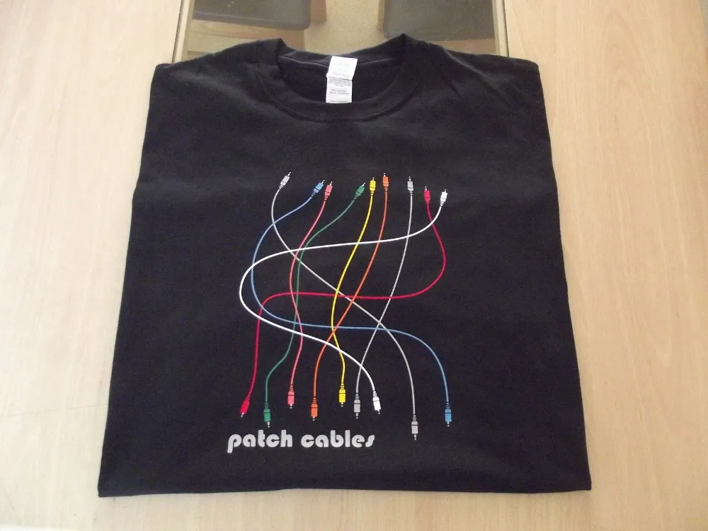 Eurorack/дизайнерская футболка с модульными накладными кабелями Synth модные