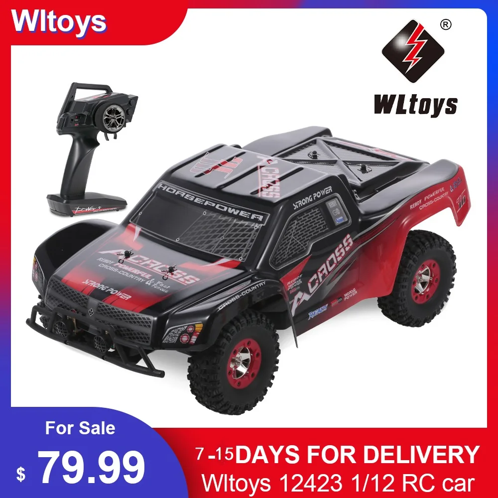 

Wltoys 12423 RC Car 1/12 2.4G 4WD SUV Big Foot Crawler Off load Car 50km/h High Speed Short Course RTR RC Car